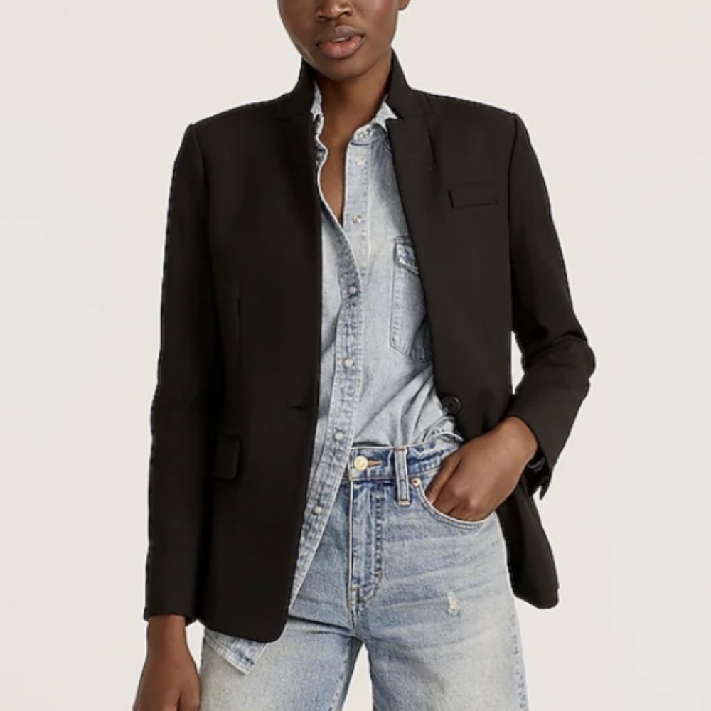J. Crew Women's Black Regent blazer in four-season stretch